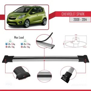 Chevrolet Spark 2009-2014 Arası ile Uyumlu FLY Model Ara Atkı Tavan Barı GRİ thumb 4