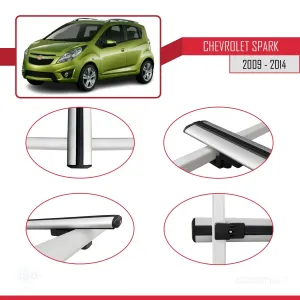 Chevrolet Spark 2009-2014 Arası ile uyumlu Basic Model Ara Atkı Tavan Barı GRİ 3 ADET - Görsel 4