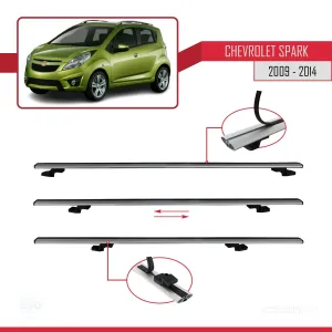 Chevrolet Spark 2009-2014 Arası ile uyumlu Basic Model Ara Atkı Tavan Barı GRİ 3 ADET - Görsel 5