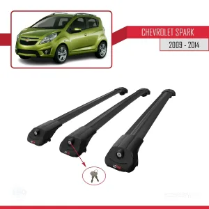 Chevrolet Spark 2009-2014 Arası ile uyumlu ACE-1 Ara Atkı Tavan Barı SİYAH 3 ADET BAR - Görsel 4