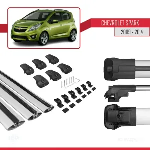 Chevrolet Spark 2009-2014 Arası ile uyumlu ACE-1 Ara Atkı Tavan Barı GRİ 3 ADET BAR - Görsel 5