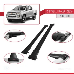 Chevrolet D-Max (RT85) 2016-2019 Arası ile Uyumlu FLY Model Ara Atkı Tavan Barı SİYAH thumb 5
