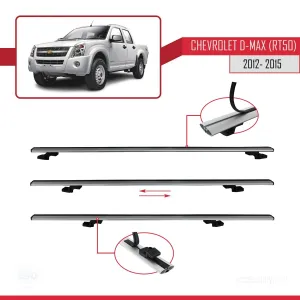 Chevrolet D-Max (RT50) 2012-2015 Arası ile uyumlu Basic Model Ara Atkı Tavan Barı GRİ 3 ADET thumb 5