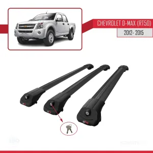 Chevrolet D-Max (RT50) 2012-2015 Arası ile uyumlu ACE-1 Ara Atkı Tavan Barı SİYAH 3 ADET BAR thumb 4