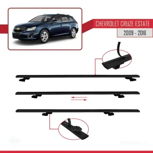 Chevrolet Cruze 2009-2016 Arası ile uyumlu Basic Model Ara Atkı Tavan Barı SİYAH 3 ADET thumb 5
