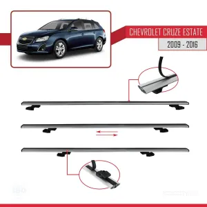 Chevrolet Cruze 2009-2016 Arası ile uyumlu Basic Model Ara Atkı Tavan Barı GRİ 3 ADET - Görsel 5