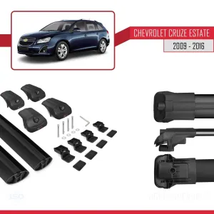 Chevrolet Cruze 2009-2016 Arası ile uyumlu ACE-1 Ara Atkı Tavan Barı SİYAH - Görsel 5