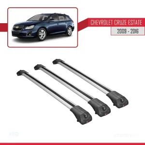 Chevrolet Cruze 2009-2016 Arası ile uyumlu ACE-1 Ara Atkı Tavan Barı GRİ 3 ADET BAR thumb 3