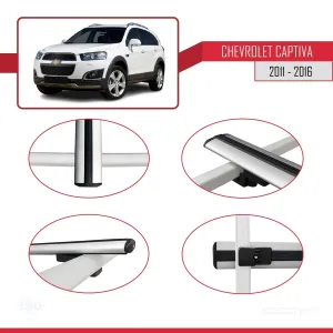 Chevrolet Captiva 2011-2016 Arası ile uyumlu Basic Model Ara Atkı Tavan Barı GRİ 3 ADET - Görsel 4