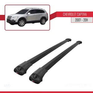 Chevrolet Captiva 2007-2011 Arası ile uyumlu ACE-1 Ara Atkı Tavan Barı SİYAH - Görsel 3