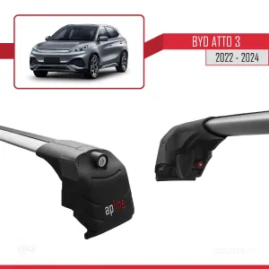 BYD Atto 3 2022 ve Sonrası ile uyumlu ACE-2 Ara Atkı Tavan Barı GRİ thumb 3