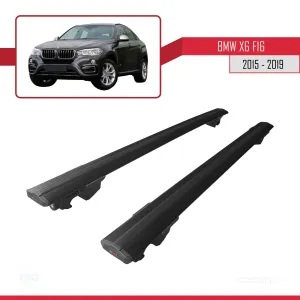 Bmw X6 (F16) 2015-2019 Arası ile uyumlu HOOK Model Anahtar Kilitli Ara Atkı Tavan Barı SİYAH thumb 4