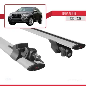 Bmw X6 (F16) 2015-2019 Arası ile uyumlu HOOK Model Anahtar Kilitli Ara Atkı Tavan Barı GRİ thumb 5