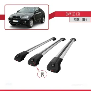 BMW X6 (E71) 2008-2014 Arası ile uyumlu ACE-1 Ara Atkı Tavan Barı GRİ 3 ADET BAR thumb 4