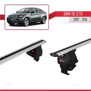 BMW X6 (E71) 2007-2014 Arası ile uyumlu ACE-4 Ara Atkı Tavan Barı GRİ thumb 3