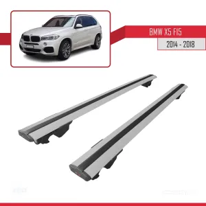 Bmw X5 (F15) 2014-2018 Arası ile uyumlu HOOK Model Anahtar Kilitli Ara Atkı Tavan Barı GRİ thumb 4