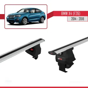BMW X4 (F26) 2014-2018 Arası ile uyumlu ACE-4 Ara Atkı Tavan Barı GRİ thumb 3