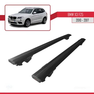 Bmw X3 (F25) 2010-2017 Arası ile uyumlu HOOK Model Anahtar Kilitli Ara Atkı Tavan Barı SİYAH thumb 4