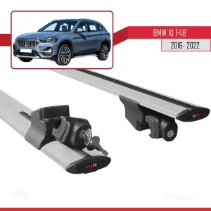 BMW X1 (F48) 2016-2022 Arası ile Uyumlu HOOK Model Anahtar Kilitli Ara Atkı Tavan Barı GRİ thumb 5