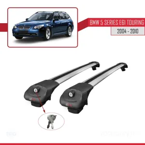 BMW 5 Serisi ESTATE - TOURING (E61) 2004-2010 Arası ile uyumlu ACE-1 Ara Atkı Tavan Barı GRİ thumb 4