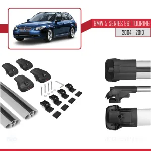 BMW 5 Serisi ESTATE - TOURING (E61) 2004-2010 Arası ile uyumlu ACE-1 Ara Atkı Tavan Barı GRİ thumb 5