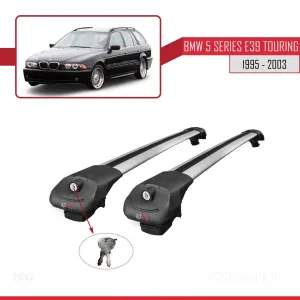BMW 5 Serisi ESTATE - TOURING (E39) 1995-2003 Arası ile uyumlu ACE-1 Ara Atkı Tavan Barı GRİ thumb 4
