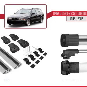 BMW 5 Serisi ESTATE - TOURING (E39) 1995-2003 Arası ile uyumlu ACE-1 Ara Atkı Tavan Barı GRİ thumb 5