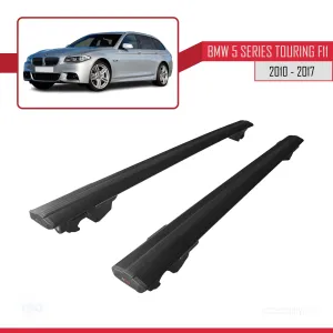 Bmw 5 Series Touring (F11) 2010-2017 Arası ile uyumlu HOOK Model Anahtar Kilitli Ara Atkı Tavan Barı SİYAH thumb 4