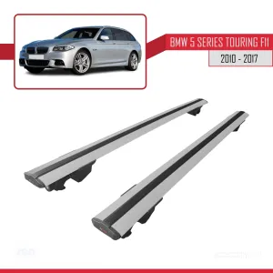 Bmw 5 Series Touring (F11) 2010-2017 Arası ile uyumlu HOOK Model Anahtar Kilitli Ara Atkı Tavan Barı GRİ thumb 4