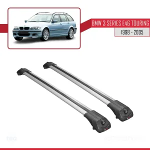 BMW 3 Serisi için ESTATE - TOURING (E46) 1998-2005 Arası ile uyumlu ACE-1 Ara Atkı Tavan Barı GRİ thumb 3
