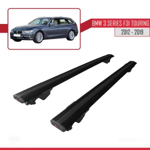 BMW 3 Serisi (F31) TOURING 2012-2019 Arası ile uyumlu HOOK Model Anahtar Kilitli Ara Atkı Tavan Barı SİYAH thumb 4