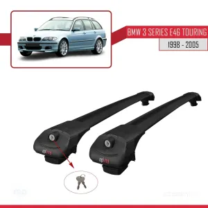 BMW 3 Serisi (E46) TOURING 1998-2005 Arası ile uyumlu ACE-1 Ara Atkı Tavan Barı SİYAH thumb 4