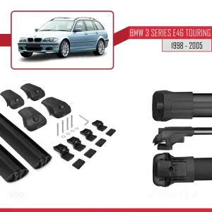 BMW 3 Serisi (E46) TOURING 1998-2005 Arası ile uyumlu ACE-1 Ara Atkı Tavan Barı SİYAH thumb 5