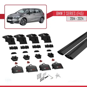 BMW 2 Serisi Active Tourer (F45) 2014 ve Sonrası ile uyumlu ACE-2 Ara Atkı Tavan Barı SİYAH thumb 5