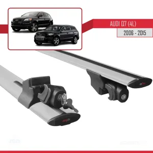 Audi Q7 2006-2015 Arası ile uyumlu HOOK Model Anahtar Kilitli Ara Atkı Tavan Barı GRİ - Görsel 5