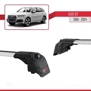 Audi Q7 (4M) 2016 ve Sonrası ile uyumlu ACE-2 Ara Atkı Tavan Barı GRİ thumb 5