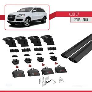 Audi Q7 (4L) 2006-2015 Arası ile uyumlu ACE-2 Ara Atkı Tavan Barı SİYAH - Görsel 5