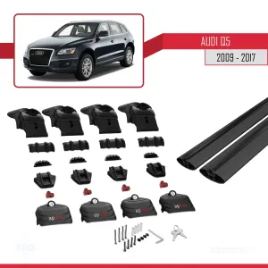 Audi Q5 (8R) 2009-2017 Arası ile uyumlu ACE-2 Ara Atkı Tavan Barı SİYAH thumb 5