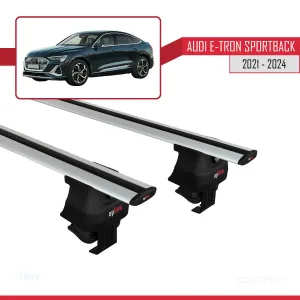Audi E-TRON Sportback 2021 ve Sonrası ile uyumlu ACE-4 Ara Atkı Tavan Barı GRİ thumb 3