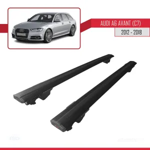 Audi A6 (C7) Avant 2012-2018 Arası ile uyumlu HOOK Model Anahtar Kilitli Ara Atkı Tavan Barı SİYAH - Görsel 4