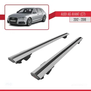 Audi A6 (C7) Avant 2012-2018 Arası ile uyumlu HOOK Model Anahtar Kilitli Ara Atkı Tavan Barı GRİ - Görsel 4