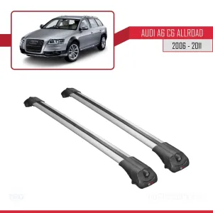 Audi A6 (C6) ALLROAD ESTATE 2006-2011 Arası ile uyumlu ACE-1 Ara Atkı Tavan Barı GRİ thumb 3