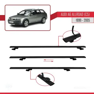 Audi A6 (C5) Allroad 1999-2005 Arası ile uyumlu Basic Model Ara Atkı Tavan Barı SİYAH 3 ADET thumb 5