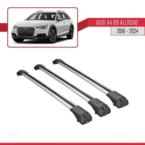 Audi A4 (B9) ALLROAD 2016 ve Sonrası ile uyumlu ACE-1 Ara Atkı Tavan Barı GRİ 3 ADET BAR thumb 3
