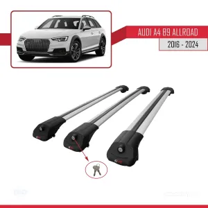 Audi A4 (B9) ALLROAD 2016 ve Sonrası ile uyumlu ACE-1 Ara Atkı Tavan Barı GRİ 3 ADET BAR thumb 4