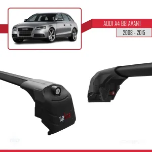 Audi A4 (B8) AVANT 2008-2015 Arası ile uyumlu ACE-2 Ara Atkı Tavan Barı SİYAH - Görsel 4