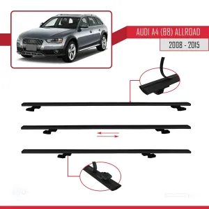 Audi A4 (B8) Allroad 2008-2015 Arası ile uyumlu Basic Model Ara Atkı Tavan Barı SİYAH 3 ADET - Görsel 5
