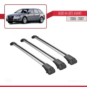 Audi A4 2005-2007 (B7) Avant ACE-1 Ara Atkı Tavan Barı Gri 3 Adet - Görsel 3