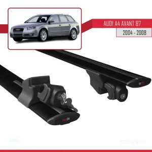 Drs Tuning Audi A4 (B7) AVANT 2004-2008 Arası ile uyumlu HOOK Model Anahtar Kilitli Ara Atkı Tavan Barı SİYAH - Görsel 5