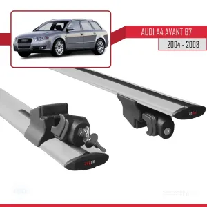 Drs Tuning Audi A4 (B7) AVANT 2004-2008 Arası ile uyumlu HOOK Model Anahtar Kilitli Ara Atkı Tavan Barı GRİ - Görsel 5